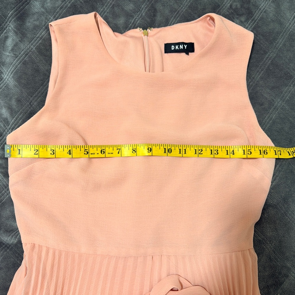 DKNY Pink Pleated Dress size small work wear old money casual chic - Picture 9 of 10